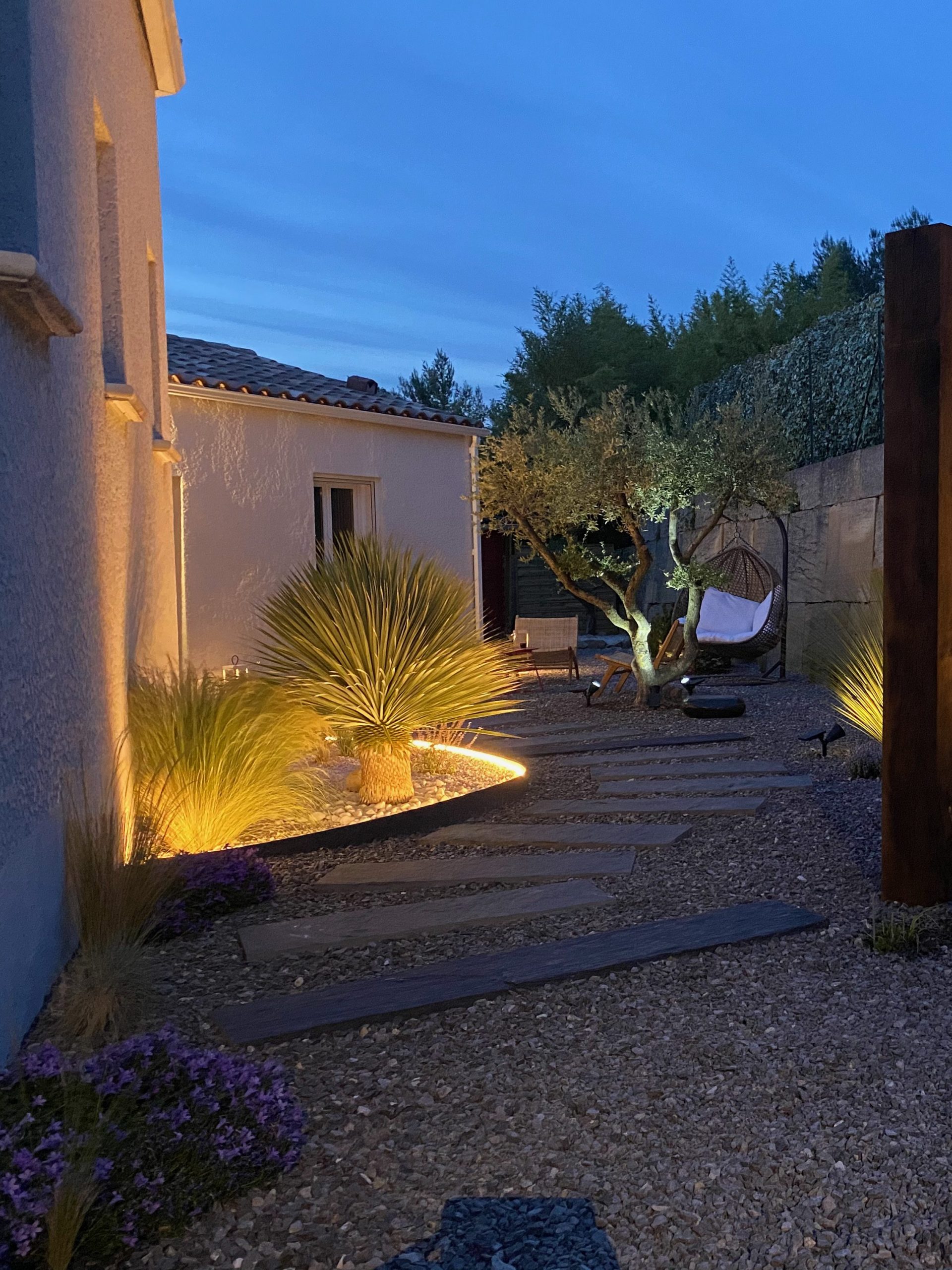 Création jardin sec contemporain et zen